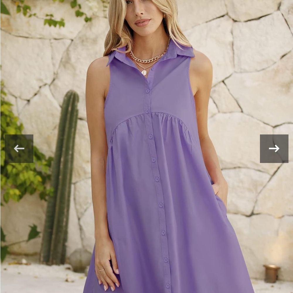 Chic Purple Sleeveless Mini Dress